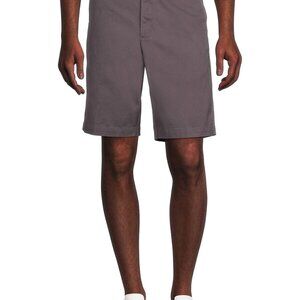George Shorts Mens 36 Gray Flat Front Above the Knee Chino 10 inch Inseam SEALED